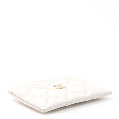 Chanel Caviar Quilted Card Holder White 4 of 10
