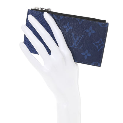 Louis Vuitton Monogram Taiga Coin Card Holder Cobalt 2 of 7
