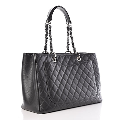 Chanel Caviar Quilted XL Grand Shopping Tote GST Dark Grey 3 of 11