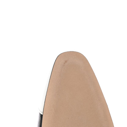 Chanel Patent Cap Toe CC Slingback Flats 36.5 Black White 11 of 13