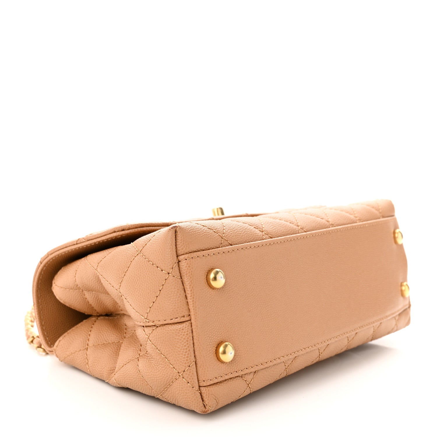 Chanel Caviar Quilted Mini Coco Chain Handle Flap Dark Beige 4 of 11