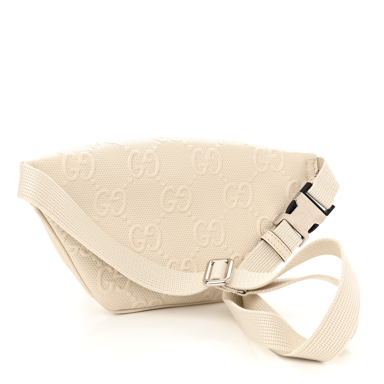 Gucci Calfskin GG Tennis Embossed Belt Bag Mystic White 3 of 10
