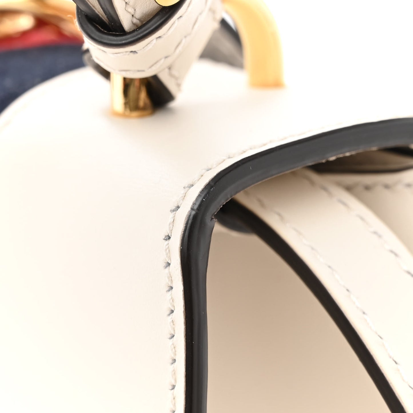 Calfskin Mini Sylvie Top Handle Bag Off White