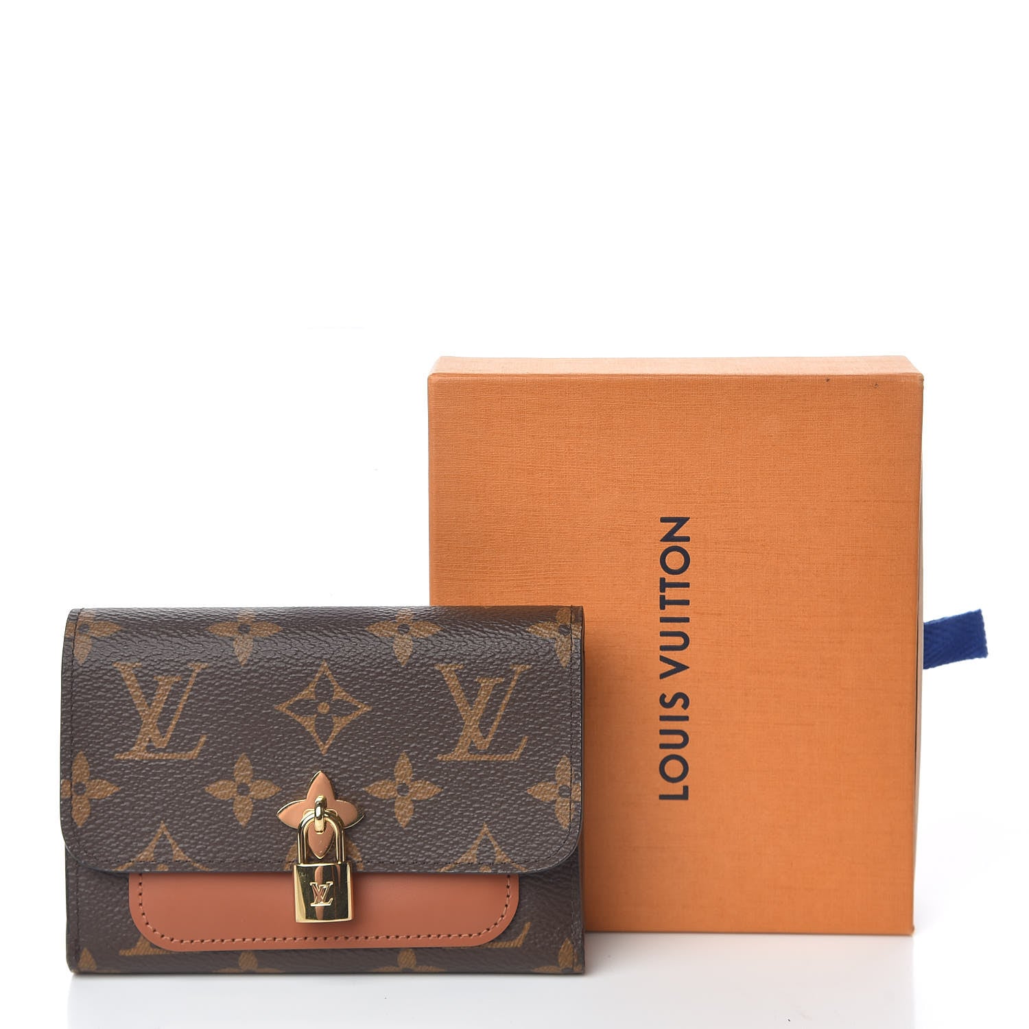 Louis Vuitton Monogram Flower Lock Compact Wallet Caramel 9 of 9