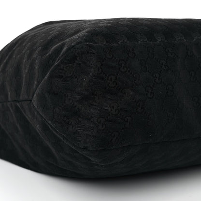 Gucci Monogram Large Zebra Horsebit Chain Hobo Black 8 of 10