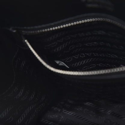 Prada City Calfskin Saffiano Studded Cahier Bag Black 7 of 10