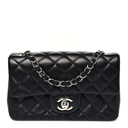Chanel Lambskin Quilted Mini Rectangular Flap Black 1 of 12