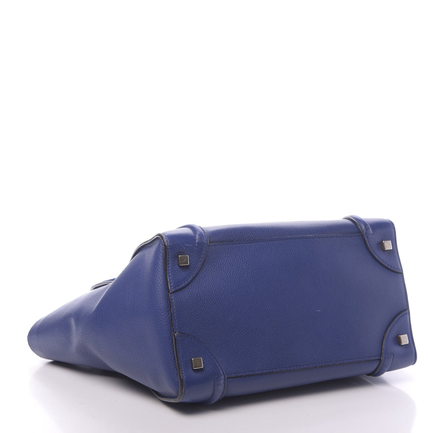 Drummed Calfskin Mini Luggage Indigo