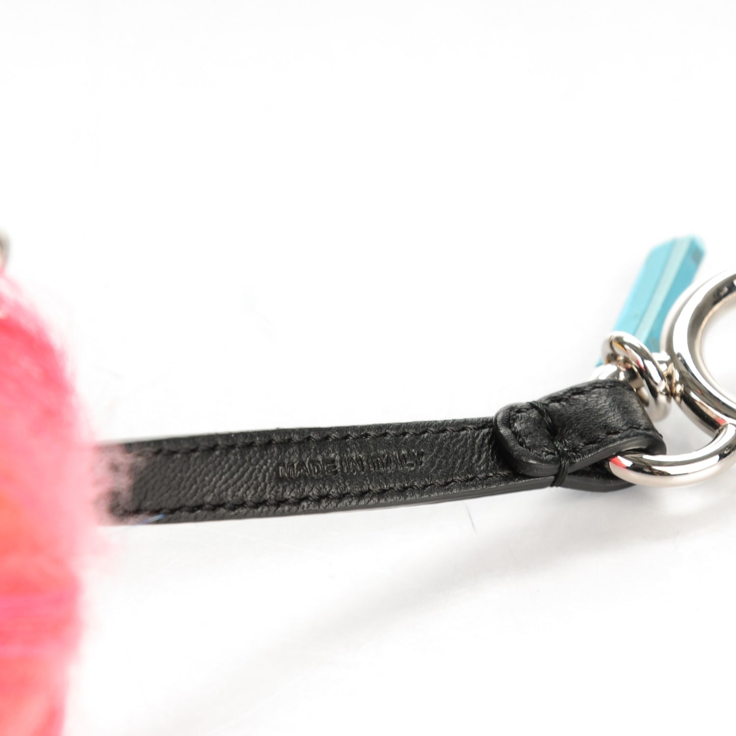 Lambskin Goat Fur Studded Punkarlito Bag Charm Azalea