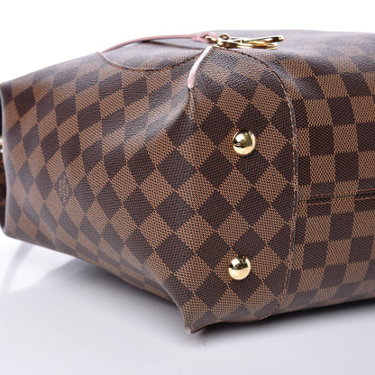 Louis Vuitton Damier Ebene Caissa Hobo Rose Ballerine 6 of 11