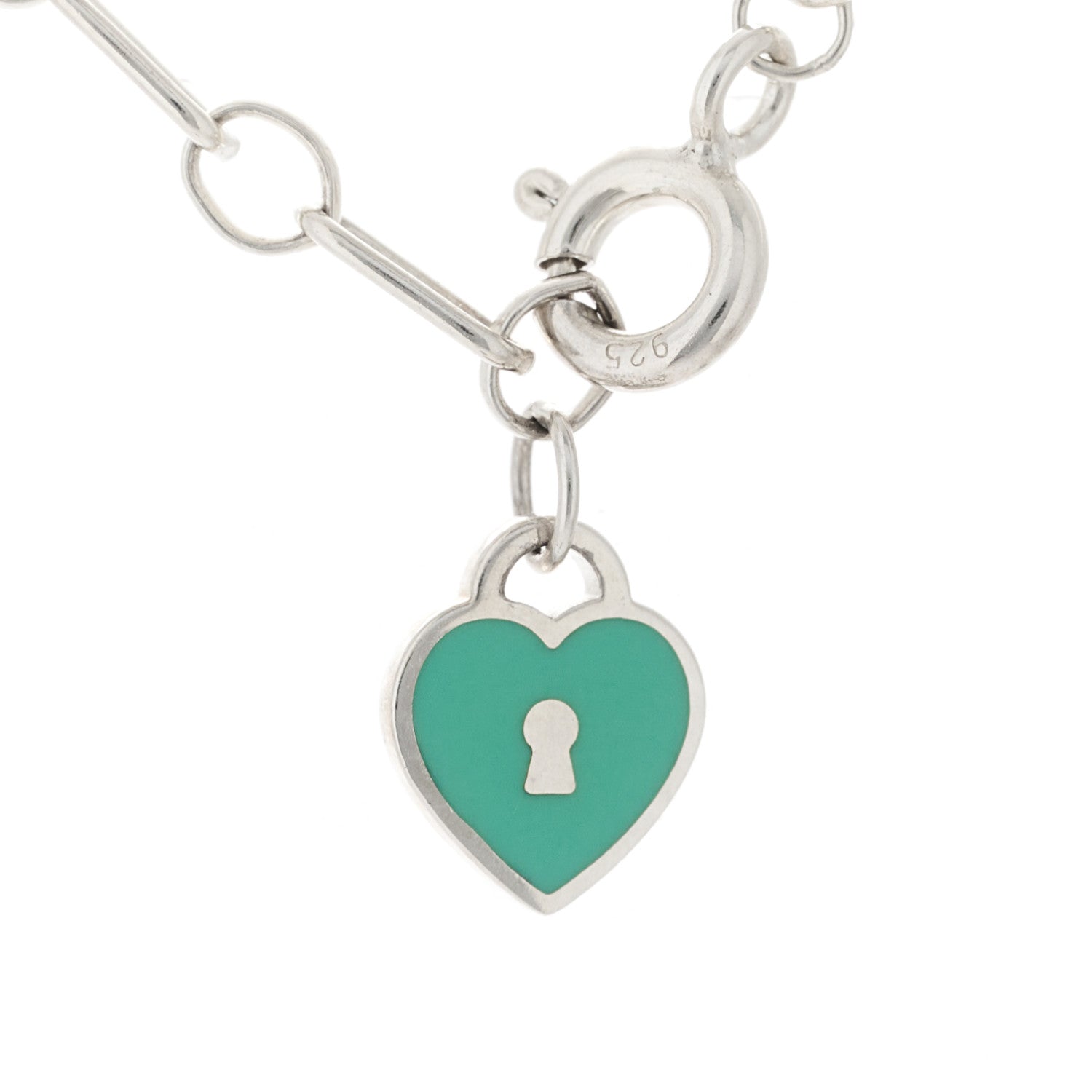 Tiffany Sterling Silver Enamel Love Notes Logo Charm Bracelet Blue 5 of 5