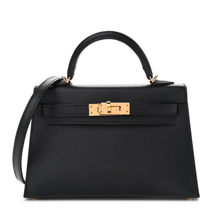 Hermes Epsom Mini Kelly Sellier 20 Black 1 of 9
