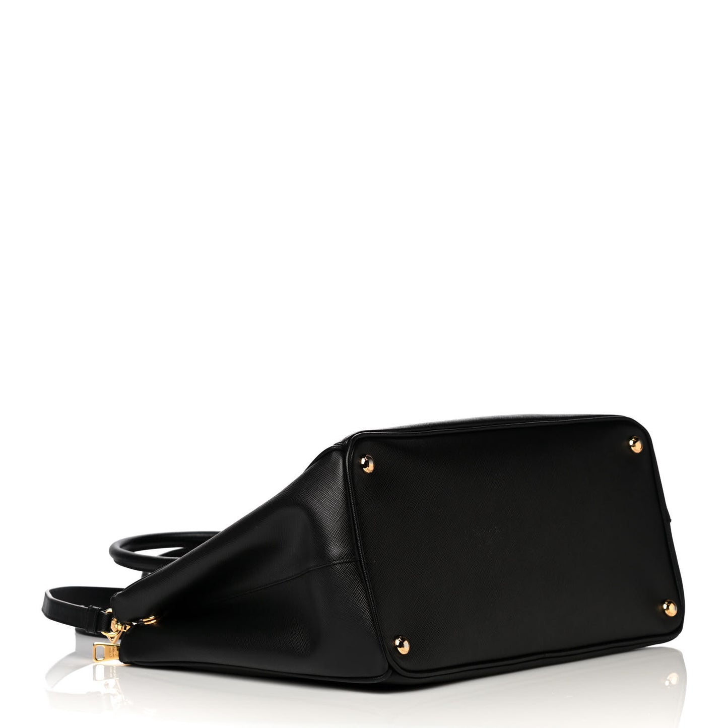 Saffiano Large Galleria Double Zip Tote Black