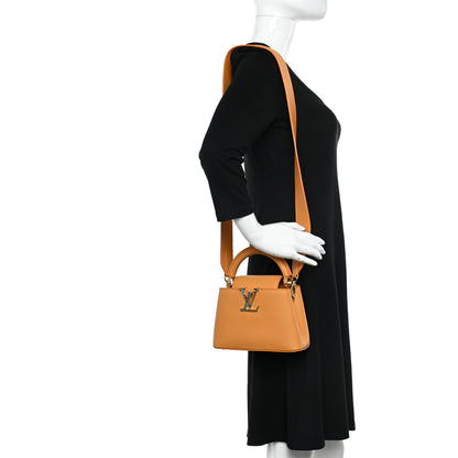 Louis Vuitton Taurillon Mini Capucines Safran Imperial 2 of 10