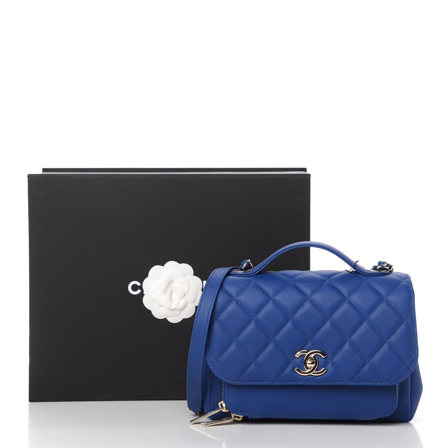 Chanel Caviar Quilted Medium Business Affinity Flap Dark Blue 11 of 11