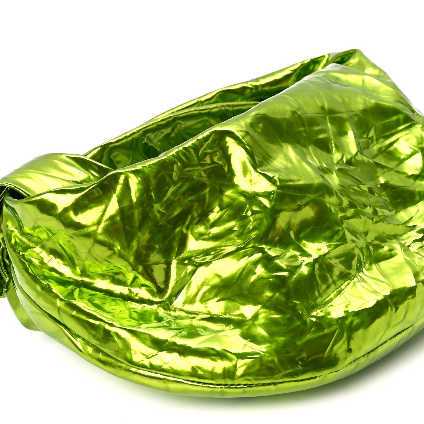 Metallic Crushed Calfskin Mini Jodie Chlorophyll
