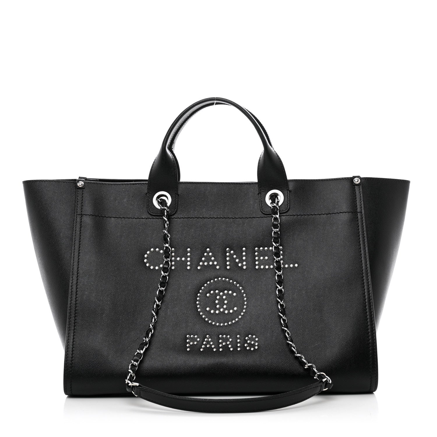 Chanel Caviar Medium Studded Deauville Tote Black 1 of 9