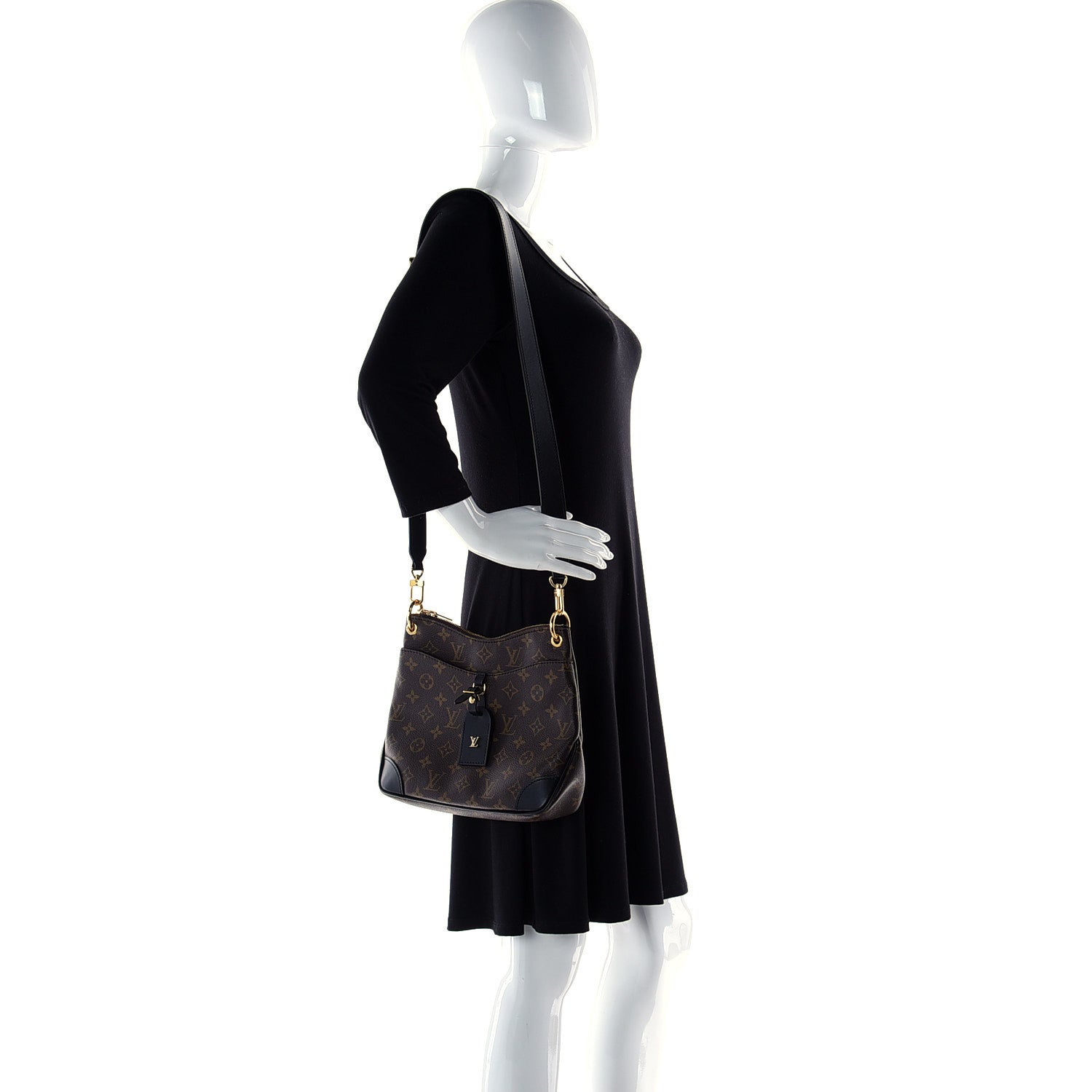 Louis Vuitton Monogram Odeon PM Black 4 of 7