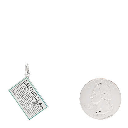 Tiffany Sterling Silver Enamel London Postcard Charm Blue 2 of 5
