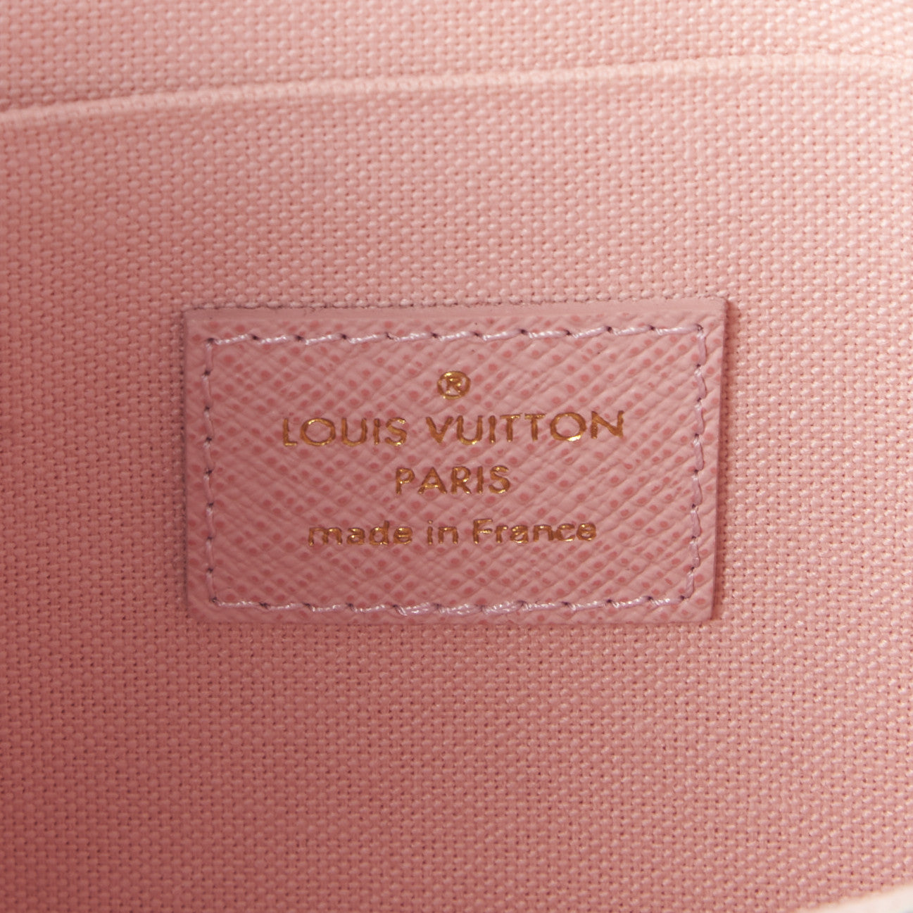 Damier Azur Pochette Felicie Chain Wallet Rose Ballerine