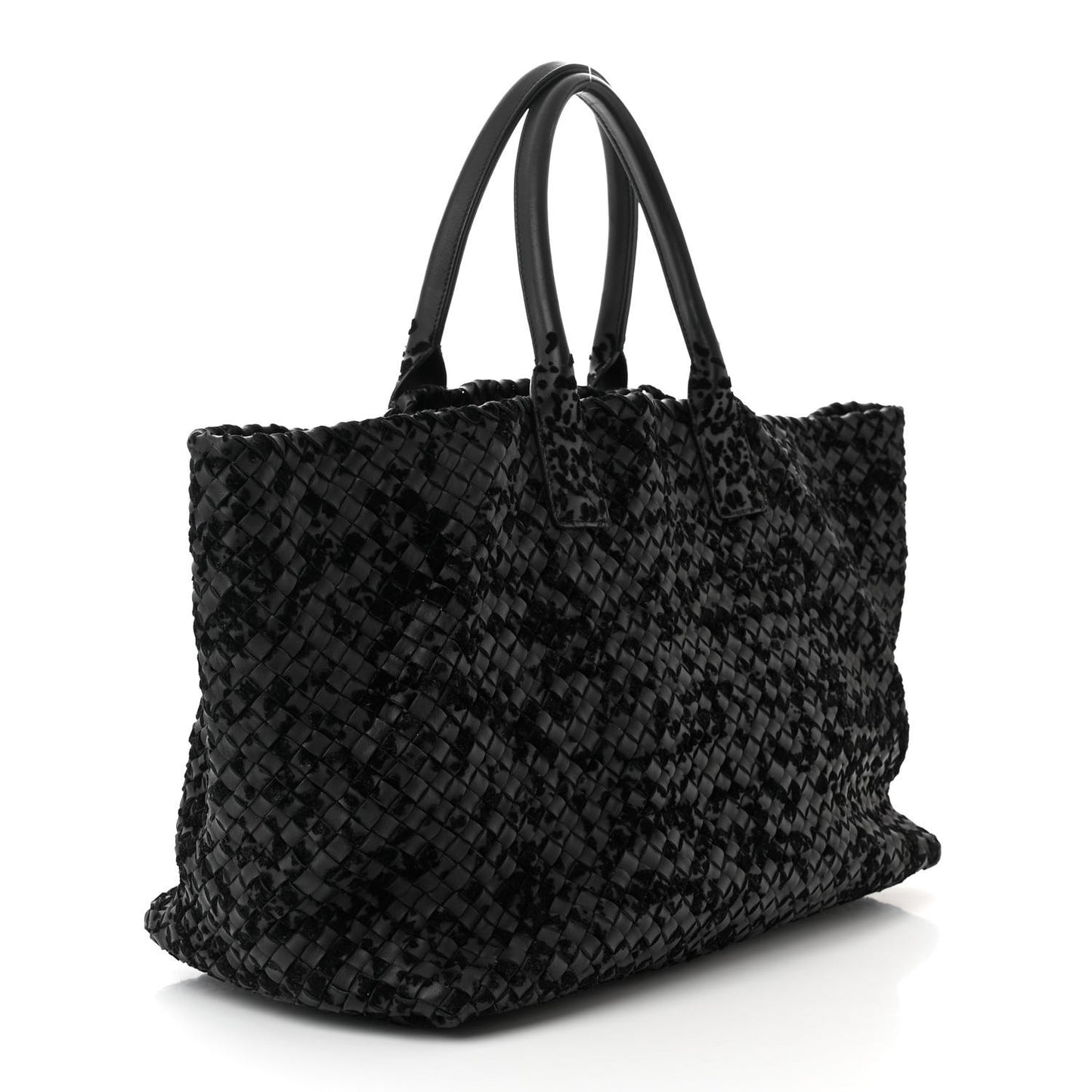 Nappa Velours Intrecciato Large Cabat Black