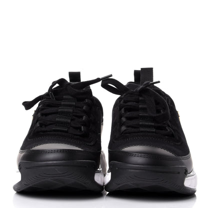 Chanel Velvet Calfskin Mixed Fibers CC Sneakers 38 Black 2 of 11