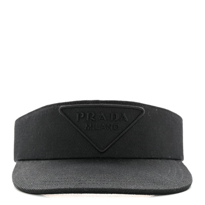 Prada Drill Nylon Triangle Logo Embroidered Mens Visor M Black 3 of 9