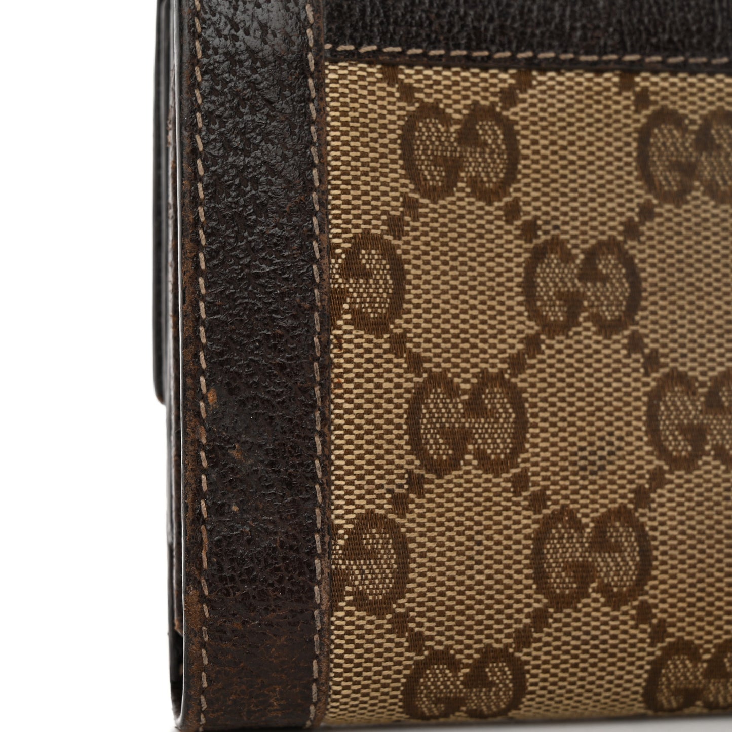 Crystal Monogram Continental Charmy Wallet Brown