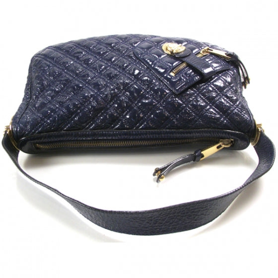 Patent Quilted Ursula Hobo Midnight