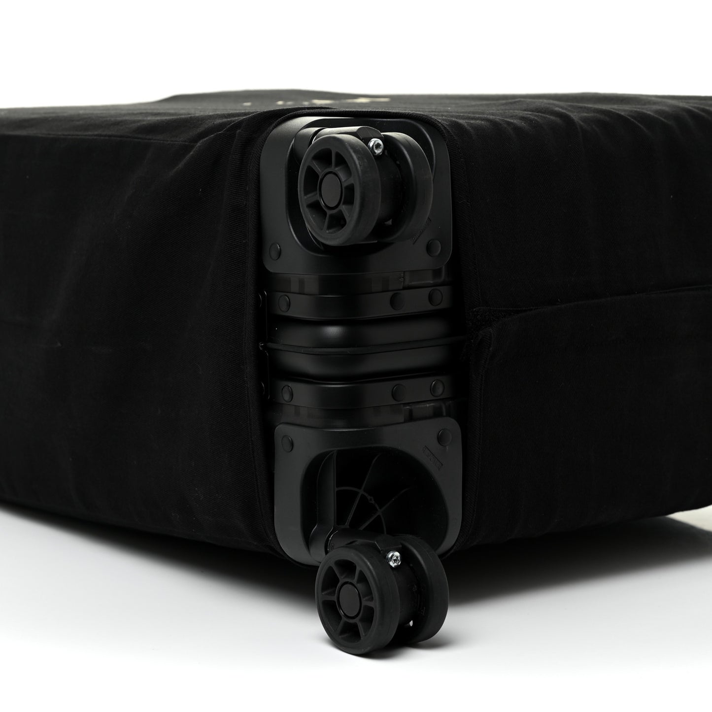 X RIMOWA Aluminum FF Print Roll Away Carry On Luggage Black