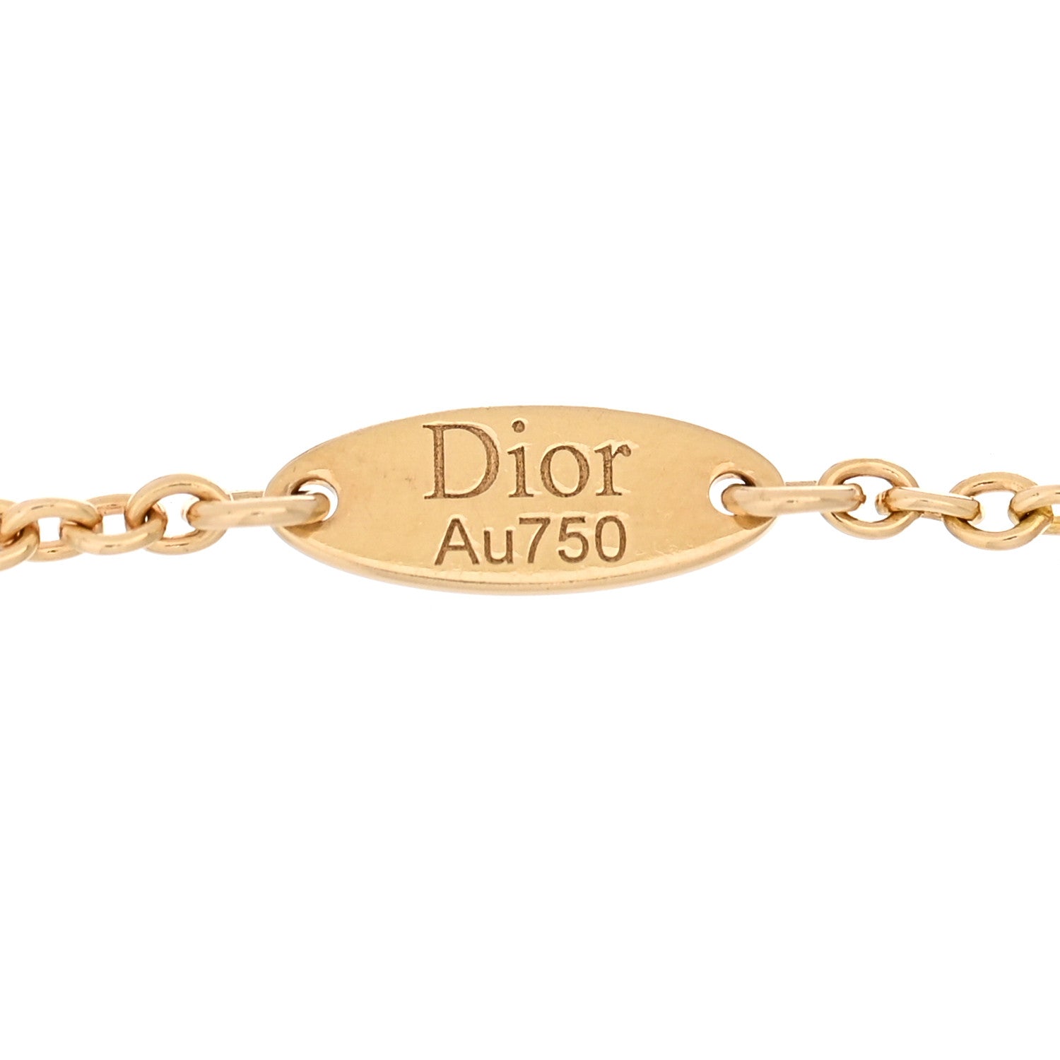 Christian Dior 18K Yellow Gold Diamond Mother of Pearl Rose Des Vents Bracelet 3 of 3