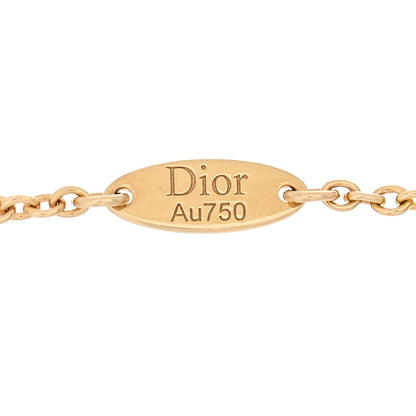 Christian Dior 18K Yellow Gold Diamond Mother of Pearl Rose Des Vents Bracelet 3 of 3