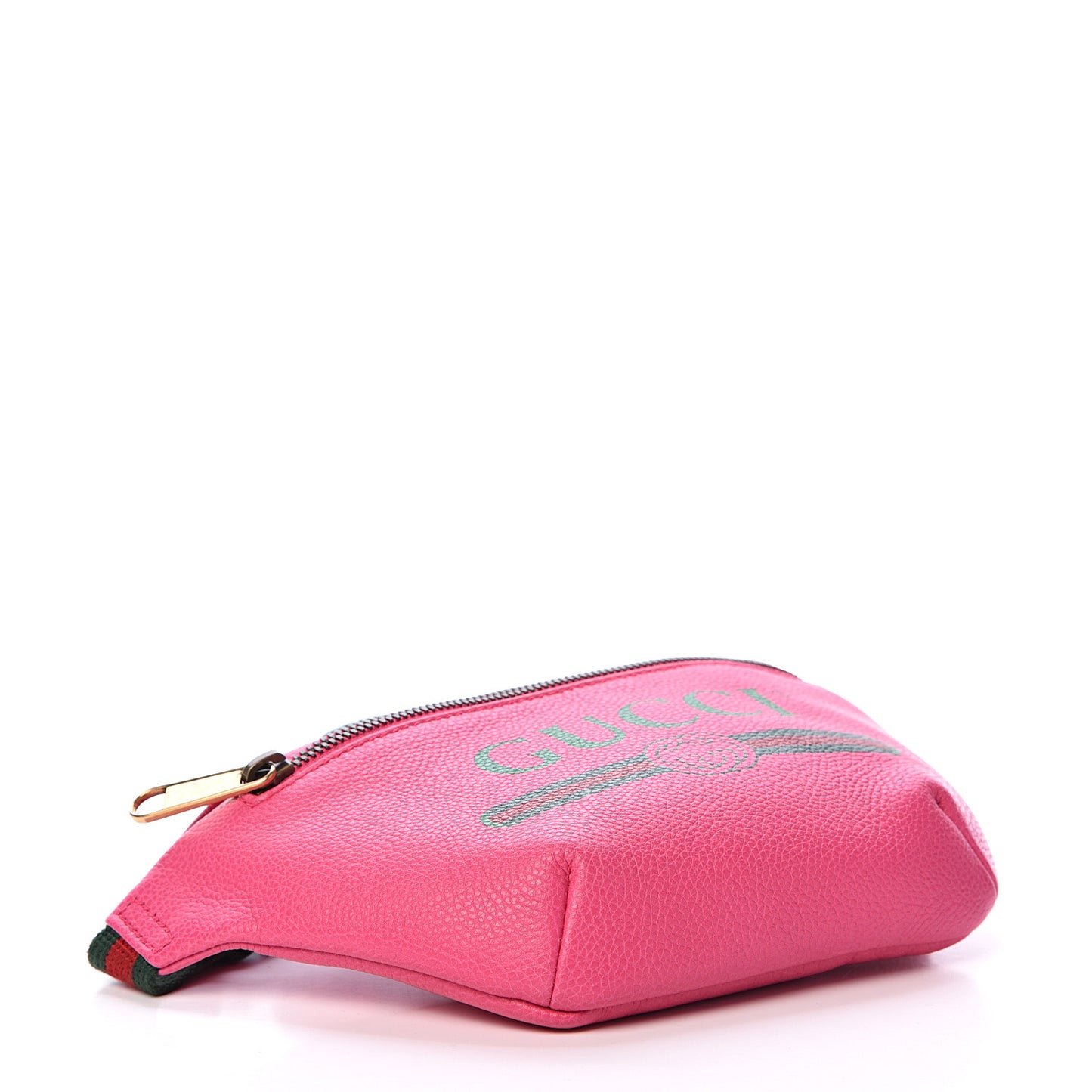 Grained Calfskin Small Logo Belt Bag Box Pink Green