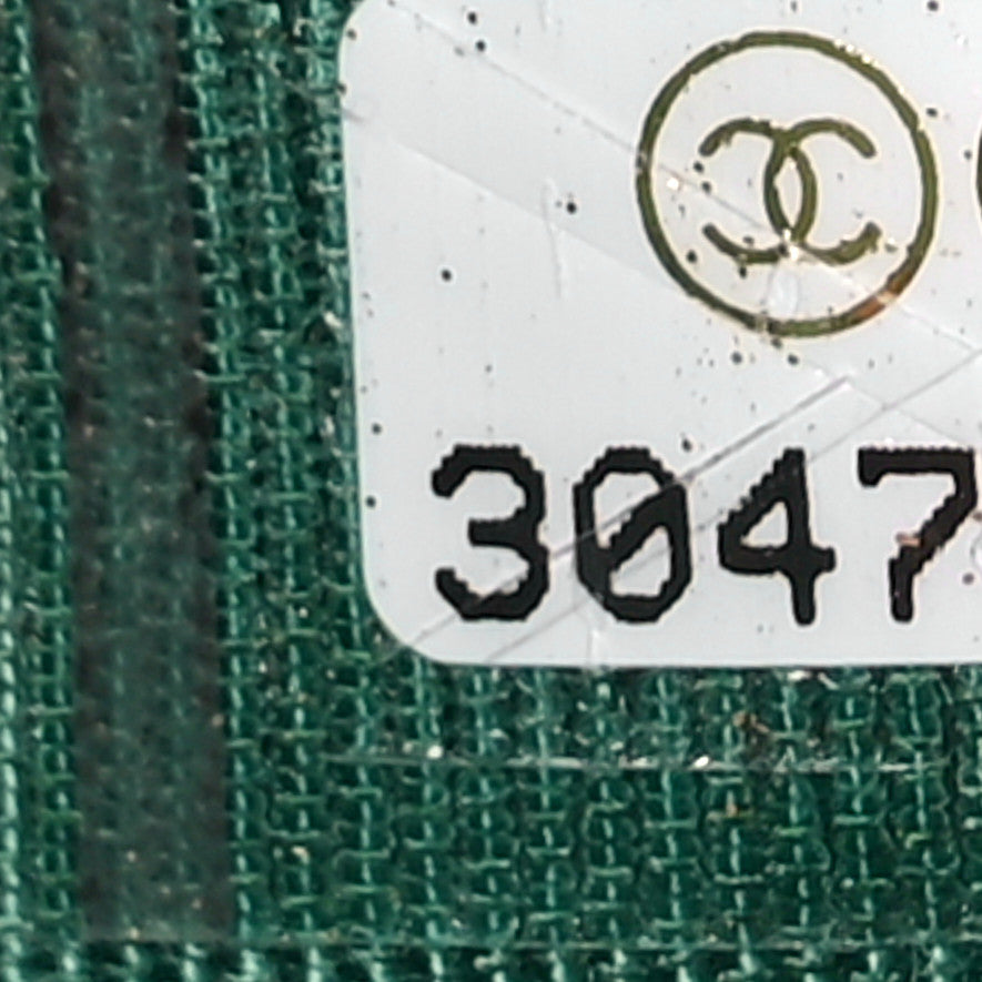 Chanel Caviar Quilted Double Flap Wallet Green 8 of 11