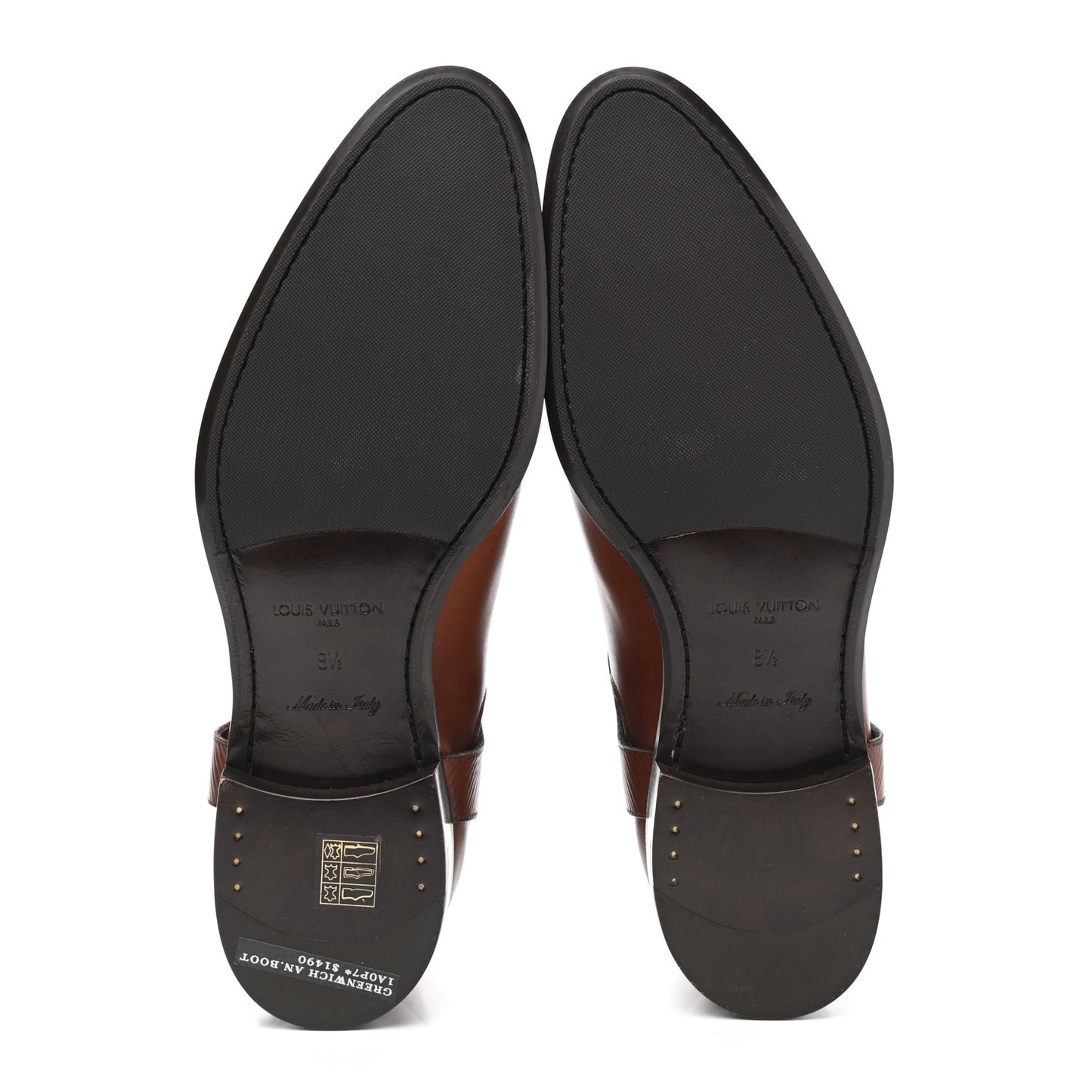 Calfskin Epi Greenwich Chelsea Ankle Boots 8.5 Cognac
