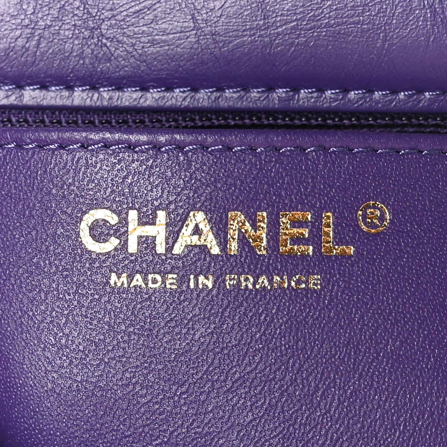 Aged Calfskin Quilted 2.55 Reissue Mini Flap Purple