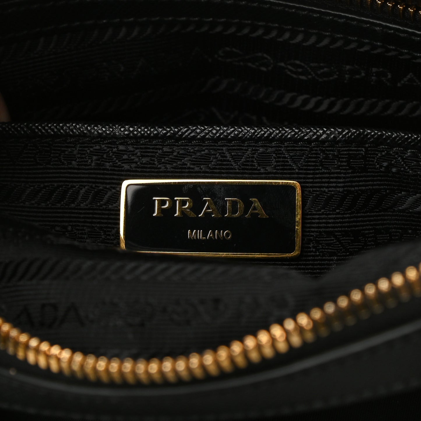 Tessuto Nylon Saffiano Tote Black