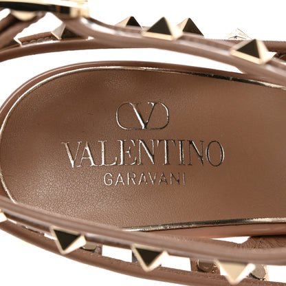 Valentino Garavani Patent Nappa Rockstud Ankle Strap 100mm Pumps 38 Poudre 6 of 8