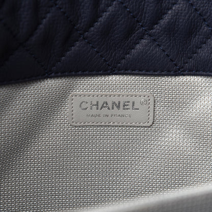 Chanel Calfskin Quilted XXL Travel Flap Bag Navy 8 of 10