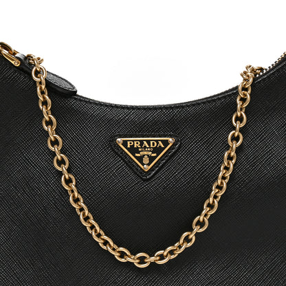 Prada Saffiano Lux Re-Edition 2005 Shoulder Bag Black 7 of 9