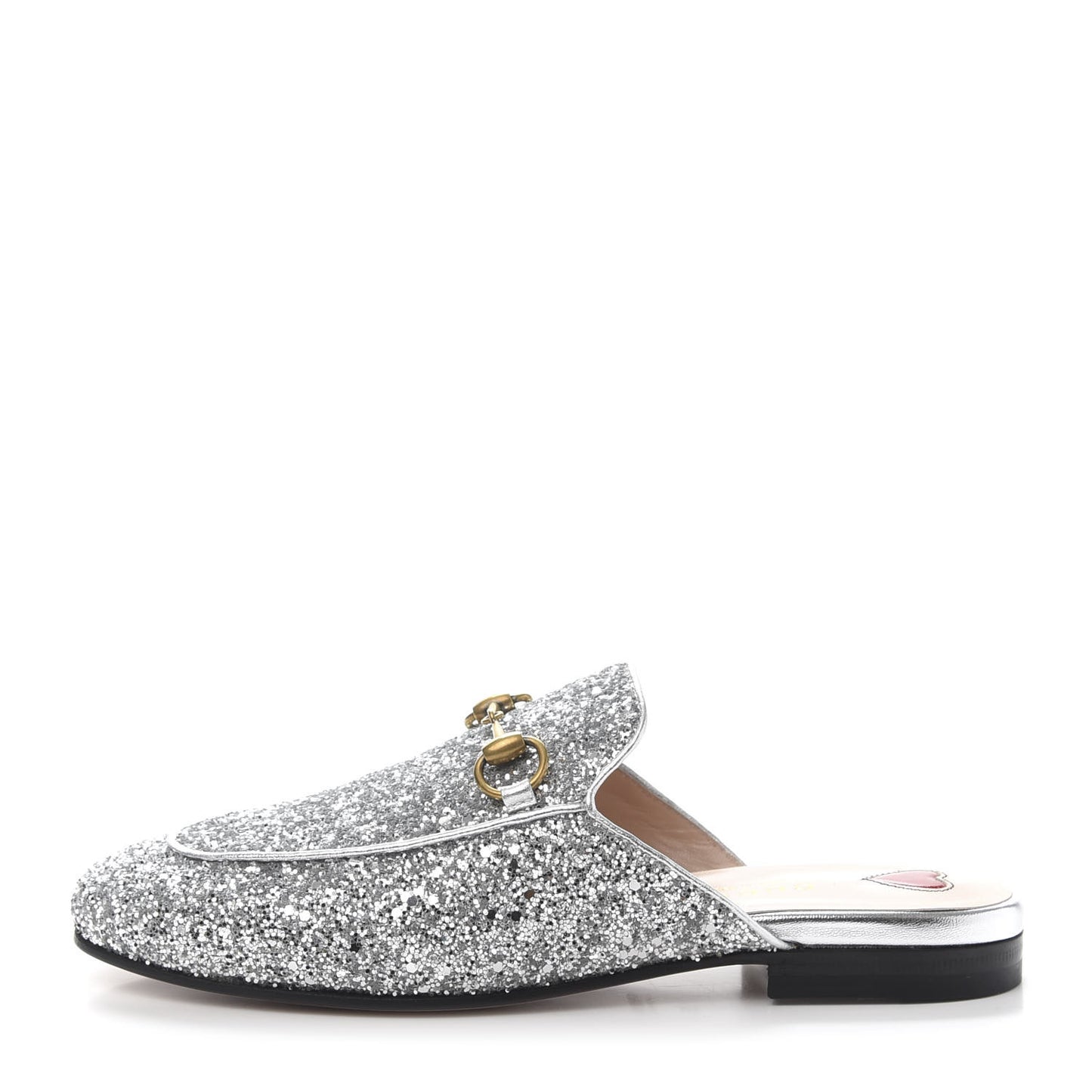 Glitter Womens Princetown Slippers 35 Silver