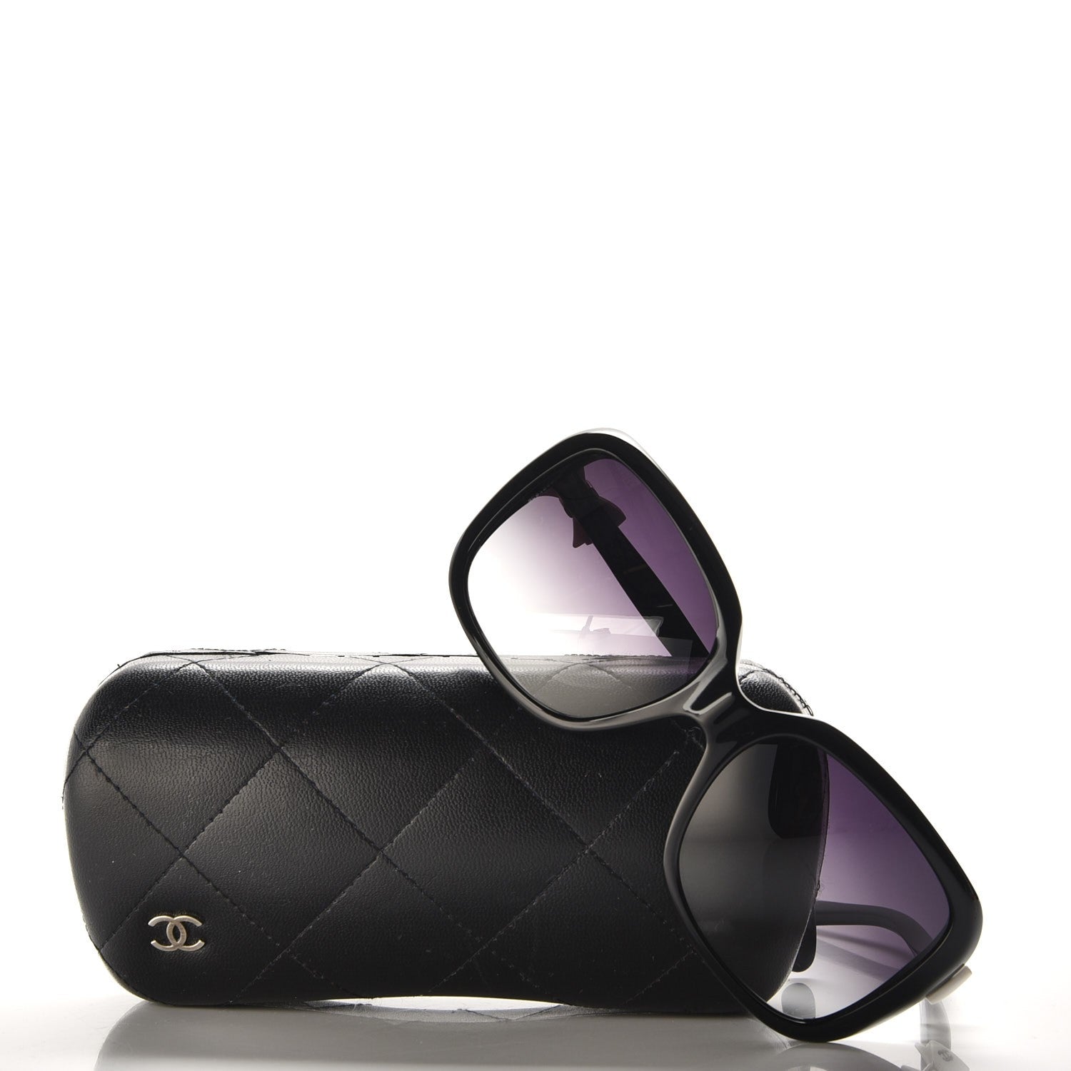 Chanel CC Bow Sunglasses 5171 Black White 8 of 8
