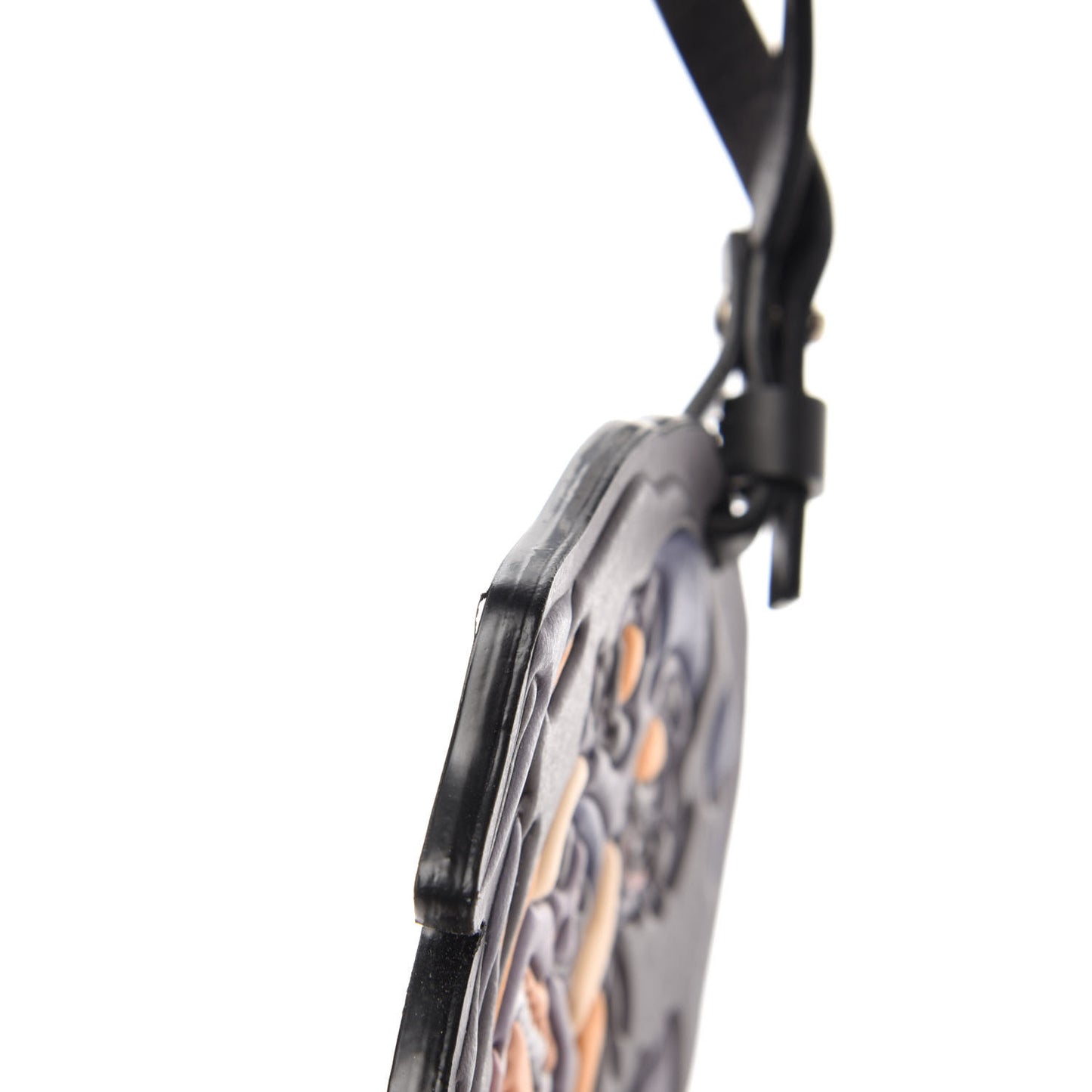 Calfskin Rottweiler Bag Charm Black