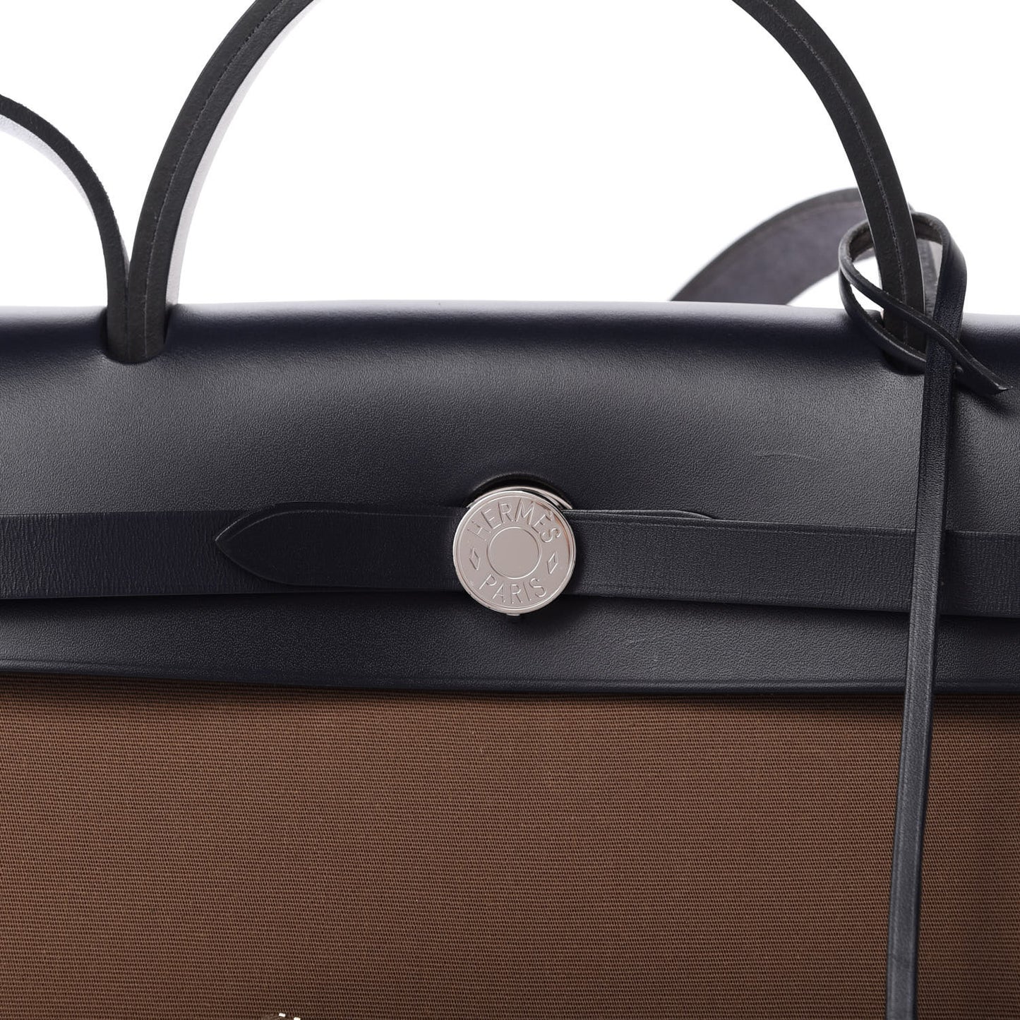 Vache Hunter Toile Herbag Zip 31 PM Etoupe Bleu Indigo