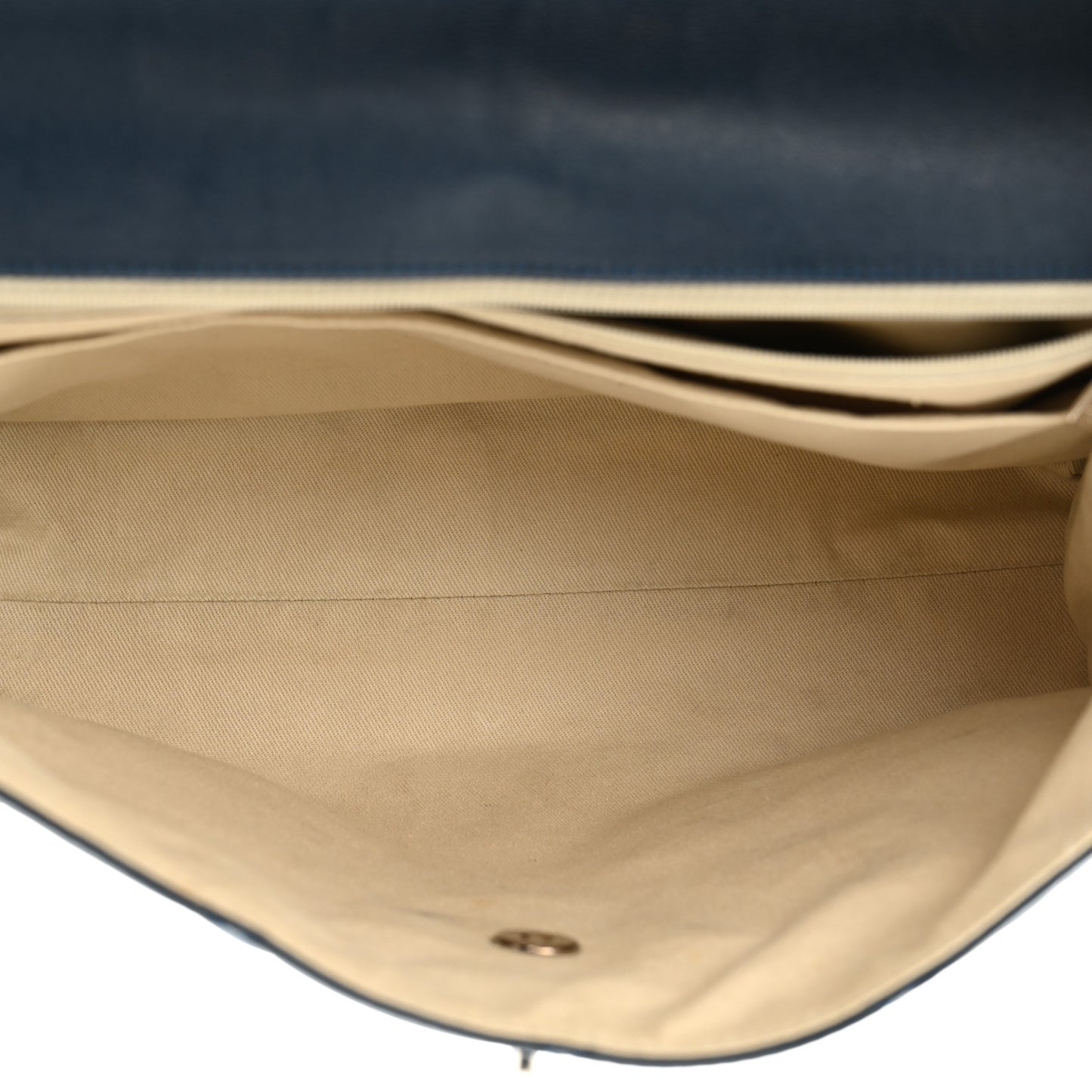 Calfskin Quilted In The Business Flap Dark Navy Blue