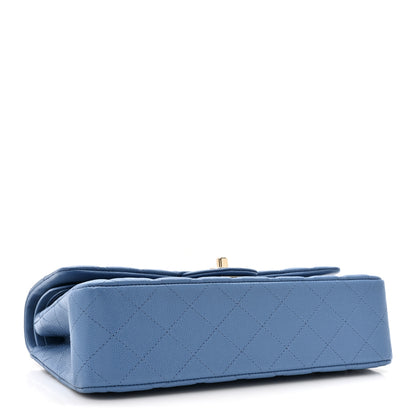 Chanel Caviar Quilted Medium Double Flap Blue 4 of 11