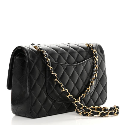 Chanel Lambskin Quilted Medium Double Flap Black 3 of 14