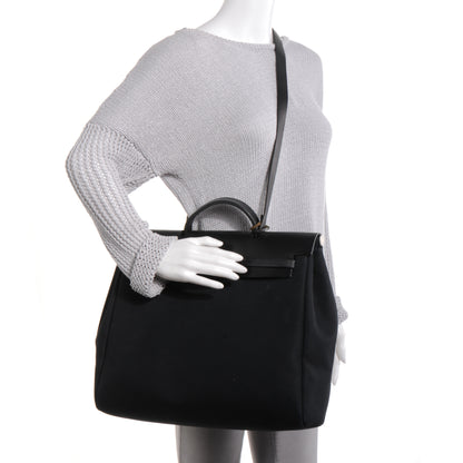 Hermes Toile Vache Calfskin Herbag 39 MM Black 2 of 9