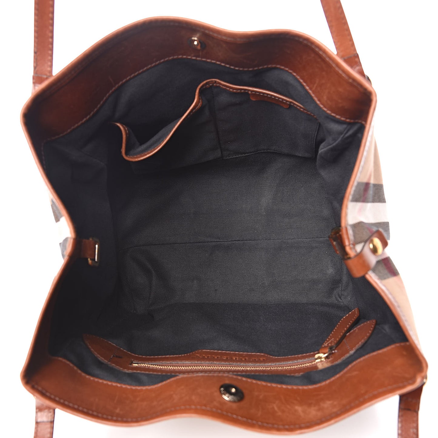 House Check Small Canterbury Tote Dark Tan
