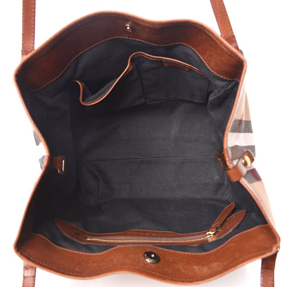 Burberry House Check Small Canterbury Tote Dark Tan 5 of 15